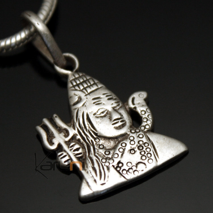 Bijoux Ethniques Indien petit Pendentif Argent Shiva - NÃ©pal