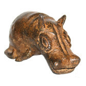 Art Dogon Bronze Animal Hippopotame Sculpture Africain Mali Dcoration ethnique Afrique 01 b
