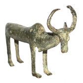 Art Dogon Bronze Animal Zbu Sculpture Africain Mali Dcoration ethnique Afrique 01