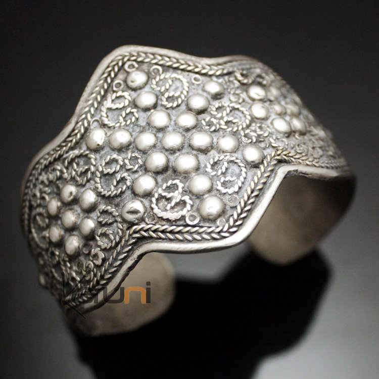 Bijoux Ethniques Orientaux BerbÃ¨res Bracelet Manchette en Argent mix ...