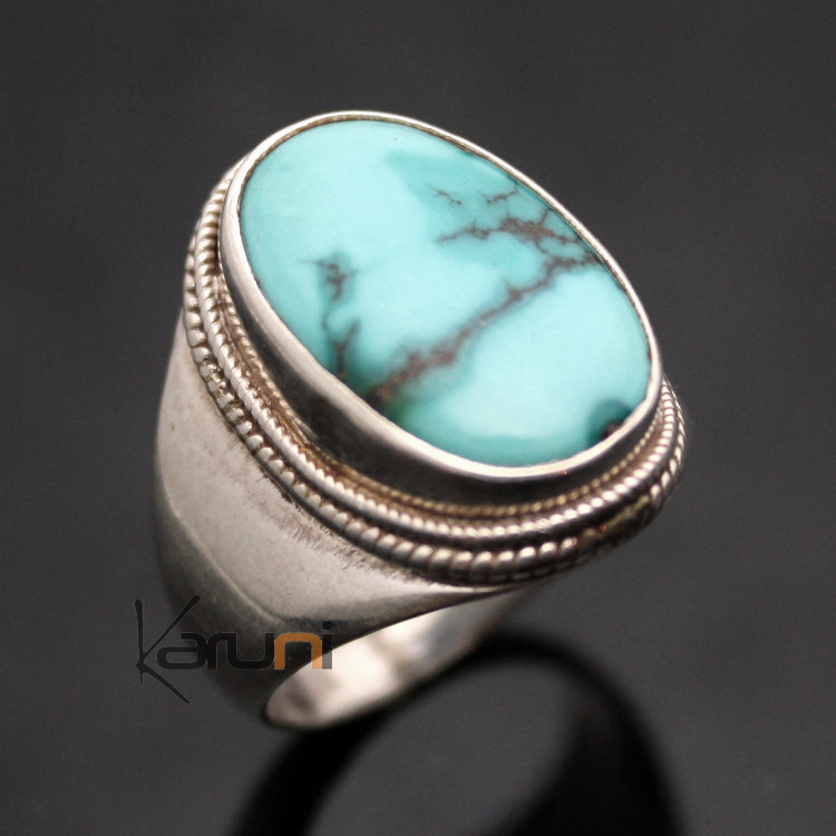 Bijoux Ethniques Indiens Bague Chevalière en Argent Pierre Turquoise ... Bijoux Ethniques Indiens Bague Chevalière en Argent Pierre Turquoise ...