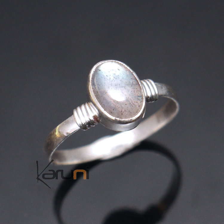 Bijoux Ethniques Indiens Bague Fine en Argent Pierre Labradorite ...