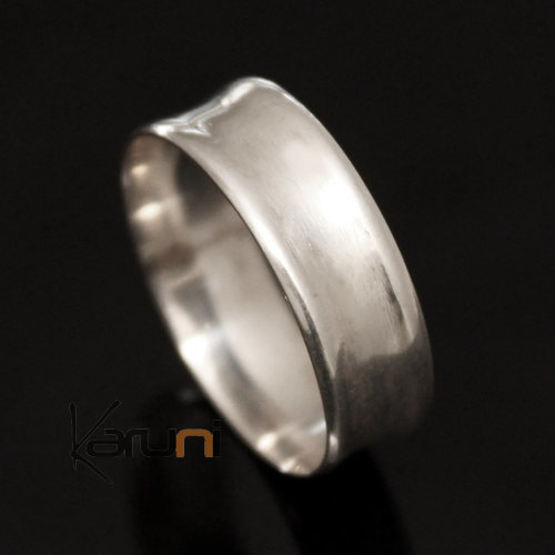 Bague Anneau Alliance argent homme/femme Lisse 04 Curve Inspiration Karuni