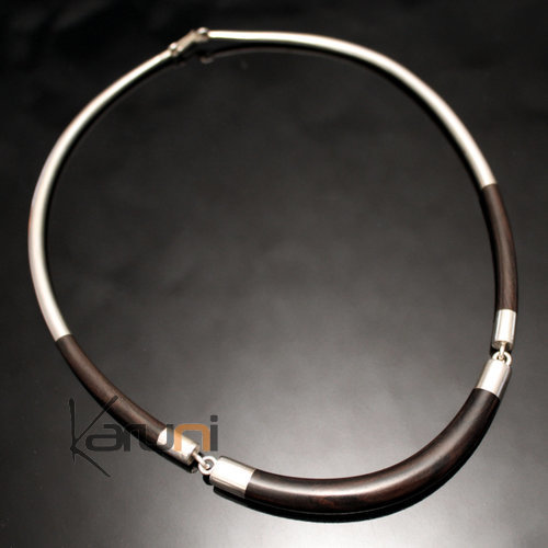 Collier Ethnique En Argent Recyclé Ciselé - Tour De Cou - Artisanat Du Laos - Neuf Avec étiquettes
