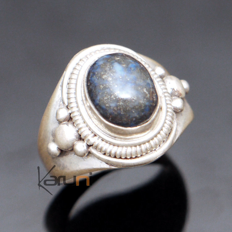 Bijoux Ethniques Artisanaux Bague Chevalière en Argent Pierre Lapis ... Bijoux Ethniques Artisanaux Bague Chevalière en Argent Pierre Lapis ...