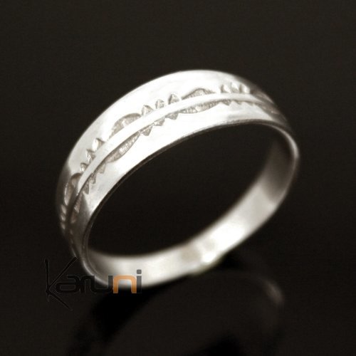 ... -ethniques-argent-bague-anneau-alliance-plat-grave-homme-femme-13.jpg