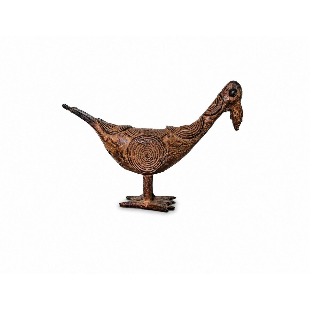 Oiseau Bronze Dogon � Sculpture Africaine Artisanale Fait Main - Art Premier