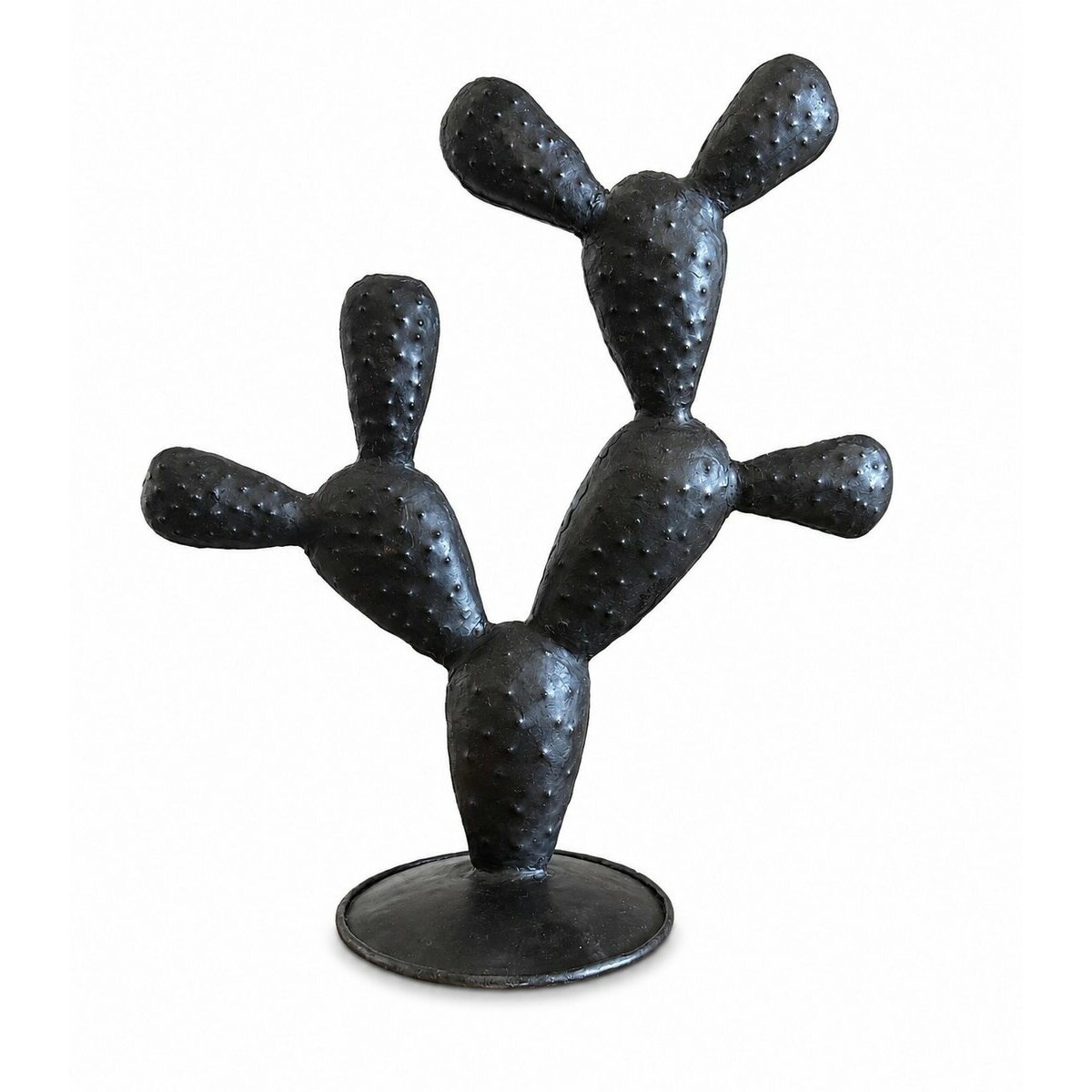 Cactus M&eacute;tal Recycl&eacute; � Sculpture Artisanale D&eacute;co Boh&egrave;me Industrielle