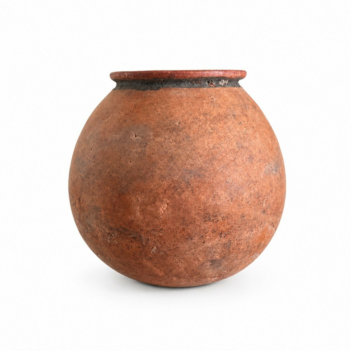 Poterie ancienne du Mali � Vase terre cuite d&eacute;coratif, artisanat africain tribal