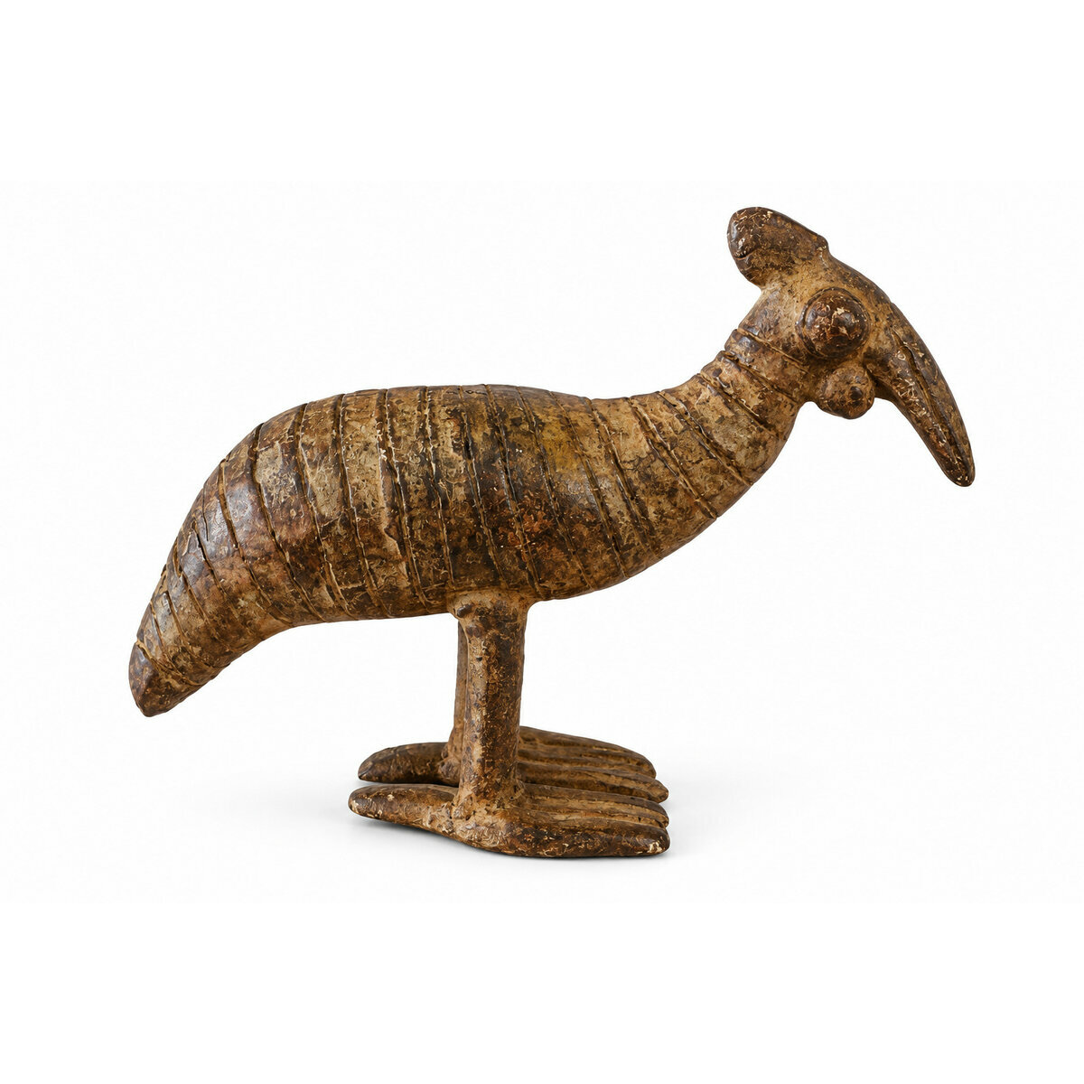 Sculpture Oiseau en Bronze � Casoar Artisanal 10 cm