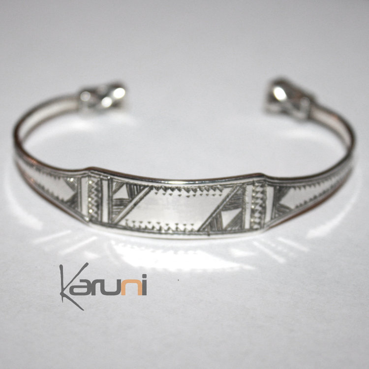 Bijoux Touareg ethniques Bracelet Gourmette en argent homme/femme 05 Large