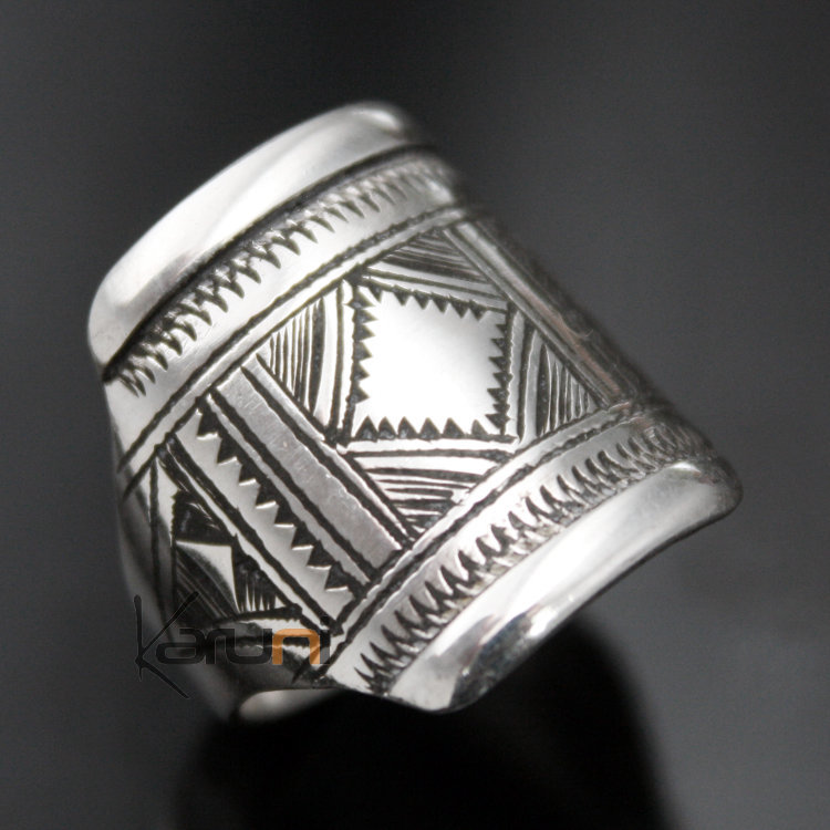 Bague Chevalière en Argent Gravée homme/femme 03