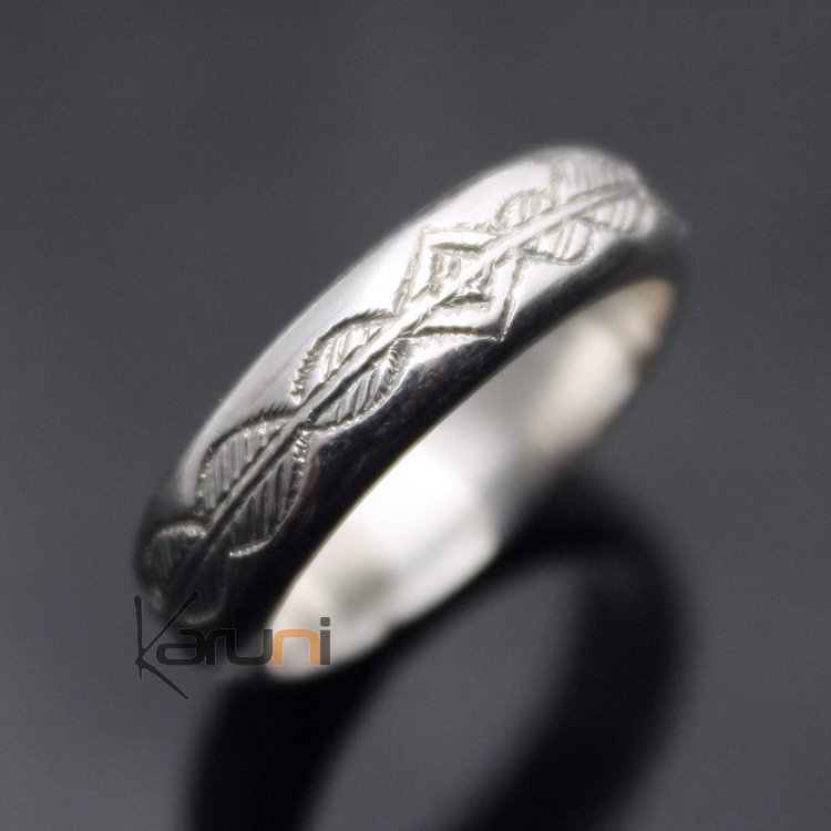 Argent Bague Anneau Alliance Fine gravé homme/femme 10 Semi-Ronde