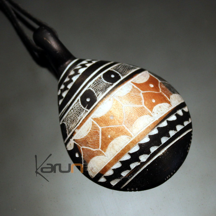 Collier Pendentif Gravé en Pierre de l'Aïr à Savon Stéatite 67 Goutte Niger