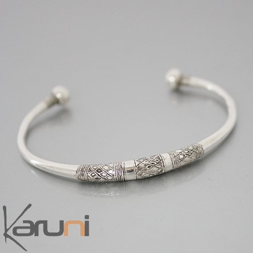 Bracelet en argent Rond Enfant/Bébé 01 Gravé