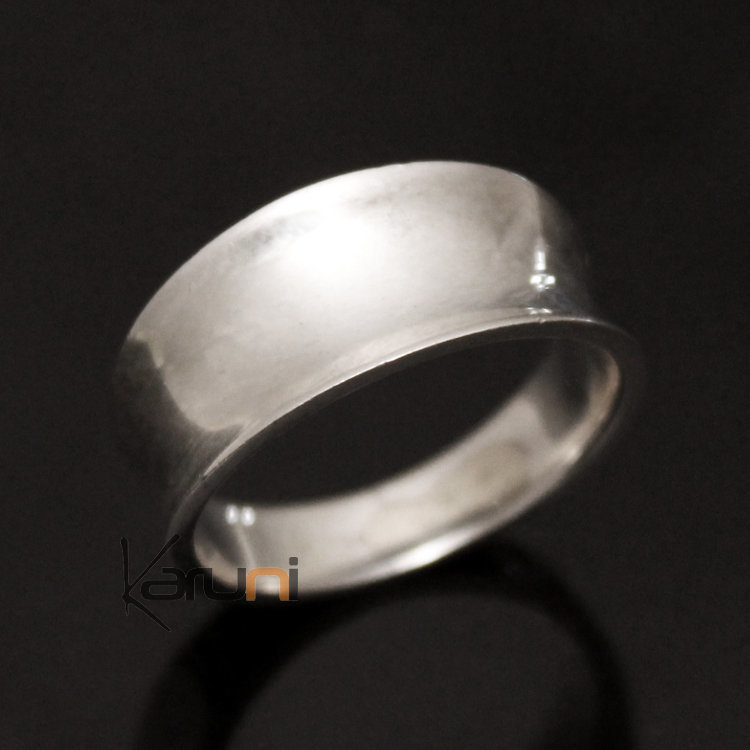 Bague en Argent Bandeau Curve Lisse Inspiration Karuni