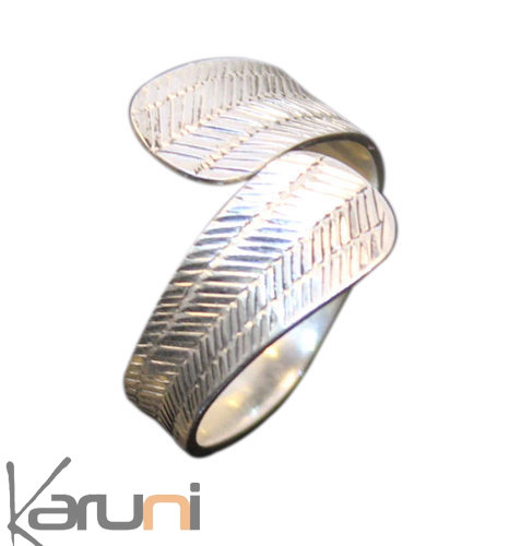 Bague croisée switch argent design réglable Karuni 08 