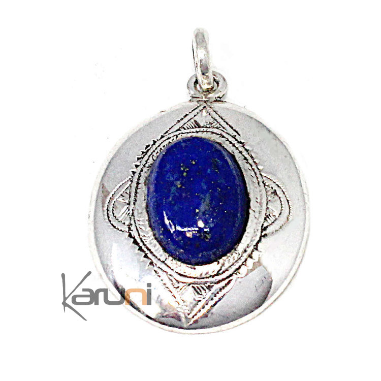 Pendentif Argent Massif Lapis Lazuli 7046