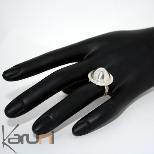 Bague en Argent 950 Grelot Dome Grave 10001