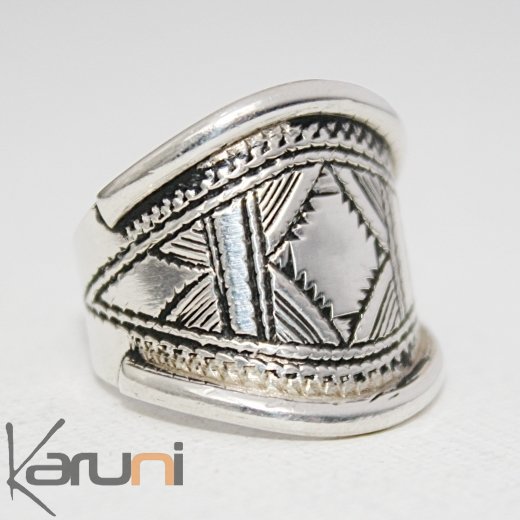 Bague en Argent Bandeau Gravé Homme/Femme 07