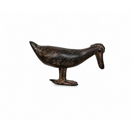 Poule Bronze Dogon – Sculpture Africaine Artisanale Déco Jardin Sculpture Poule Africaine en Bronze – Art Tribal Dogon