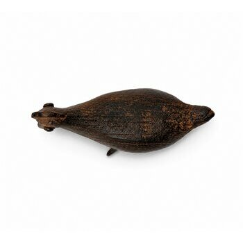 Poule Bronze Dogon – Sculpture Africaine Artisanale Déco Jardin Poule Artisanale Bronze Dogon – Cabinet de Curiosité & Déco Jardin