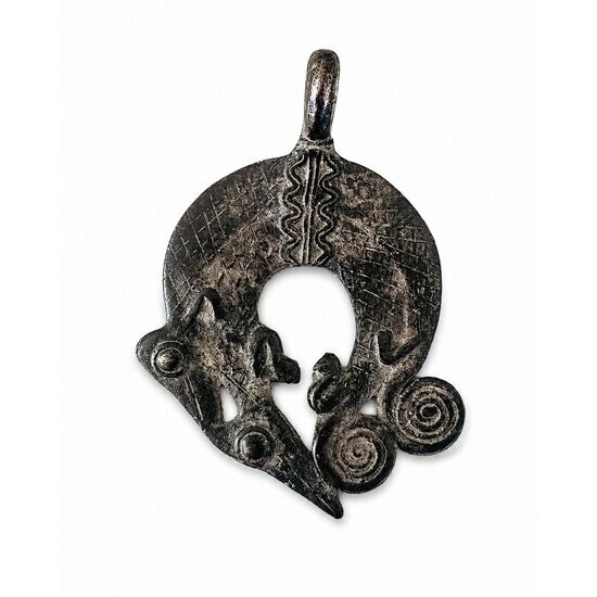 Pendentif Tribal Fennec Bronze � Artisanat du Mali Cire Perdue