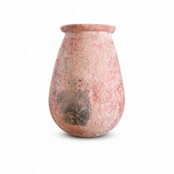 Poterie Ancienne du Mali – Petit Vase Terre Cuite Patinée Déco Nomade Petit vase africain ancien – Décoration organique terre cuite