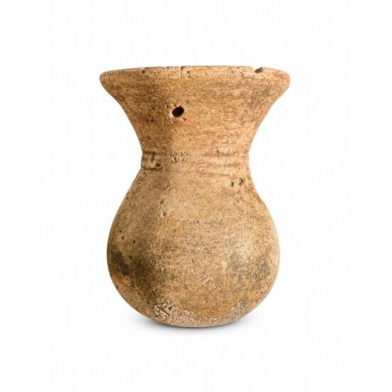 Poterie Ancienne du Mali – Vase Terre Cuite Sable Déco Brut Organique Vase Ethnique Terre Cuite – Objet Ancien Déco Minérale Bohème