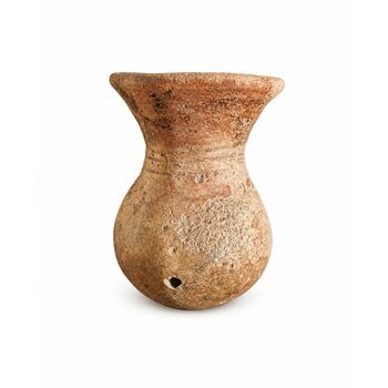 Poterie Ancienne du Mali – Vase Terre Cuite Sable Déco Brut Organique Poterie Vintage du Mali – Vase Brut Fait Main Style Wabi Sabi