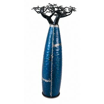 Baobab Bleu Métal Recyclé Fait Main – Sculpture Arbre de Vie Madagascar, Déco Nature Design arbre-de-vie-baobab-metal-bleu-sculpture-artisanale-madagascar