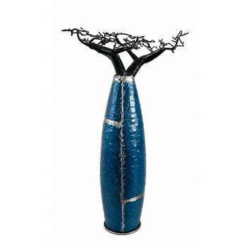 Baobab Bleu Métal Recyclé Fait Main – Sculpture Arbre de Vie Madagascar, Déco Nature Design sculpture-baobab-metal-recycle-bleu-fait-main-madagascar