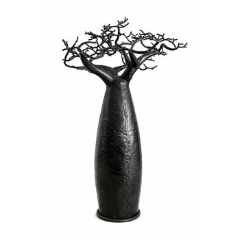 Arbre D�coratif M�tal Noir � Artisanat Recycl� Style Brut