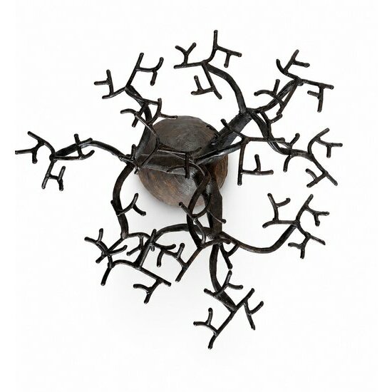 Baobab Métal Fait Main – Porte Bijoux Arbre de Vie – Sculpture Métal Artisanale Madagascar 37 cm Détail Branches Baobab Métal Fait Main – Sculpture Artisanale Africaine – Porte Bijoux Original