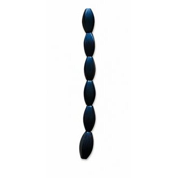 Collier Ébène Véritable 19 Perles Sculptées – Sautoir Artisanal Bois Précieux Perles d'Ébène Naturel Sculptées – Artisanat Traditionnel Bois Précieux