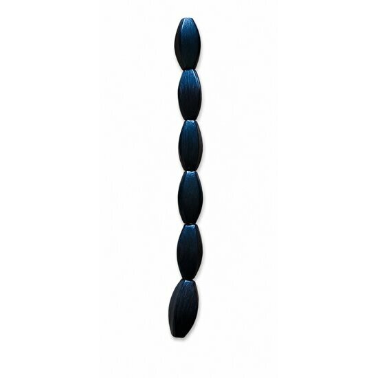 Collier Ébène Véritable 19 Perles Sculptées – Sautoir Artisanal Bois Précieux Perles d'Ébène Naturel Sculptées – Artisanat Traditionnel Bois Précieux