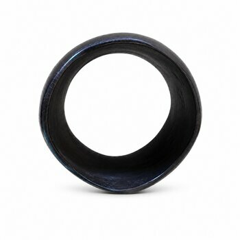 Bracelet Large Ébène Sculptural – Manchette Bois Noir Forme Libre Bracelet Ébène Large – Jonc Noir Sculpté Style Créateur
