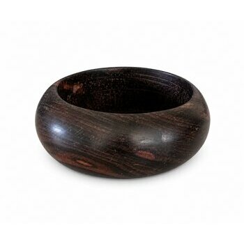 Bracelet Rond en �b�ne � Bijou Minimaliste Bois Noir Naturel