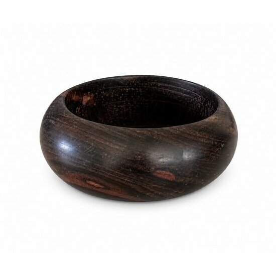 Bracelet Rond en �b�ne � Bijou Minimaliste Bois Noir Naturel
