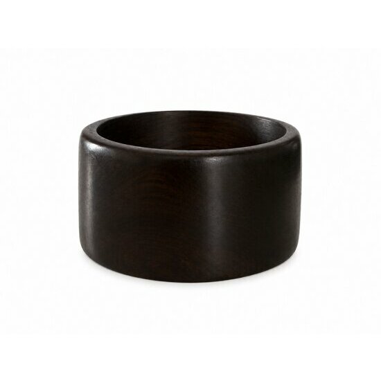 Bracelet Bandeau Ébène Massif – Jonc Bois Noir Large Fait Main Jonc Large en Bois d’Ébène – Bracelet Noir Fait Main Style Épuré
