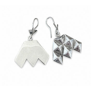 Boucles d'Oreilles Argent 925 Inspiration Touareg – Bijou Bohème Chic Fait Main Boucles d’Oreilles Argent Fait Main – Bijou Ethnique Chic Recto Verso