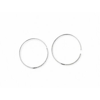 Créoles Touareg Argent 925 & Poudre d'Ébène – Boucles Artisanales Fait Main Boucles Créoles Argent 925 – Bijou Touareg Minimaliste Fait Main