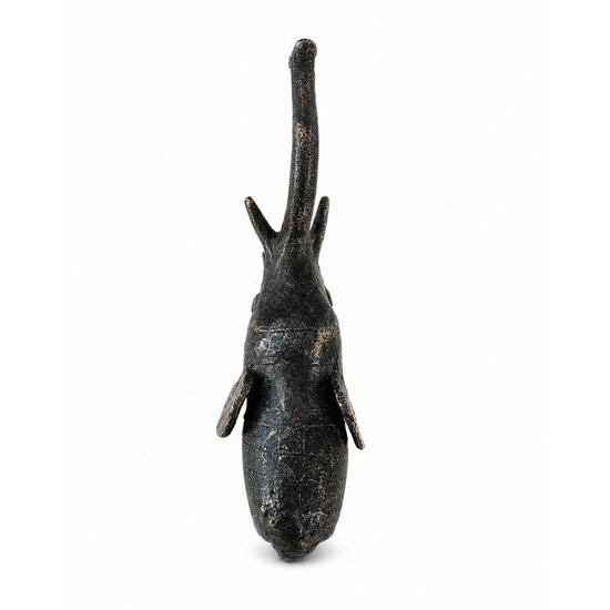 Éléphant en Bronze Patiné – Sculpture Africaine Artisanale 14 cm Sculpture elephant
