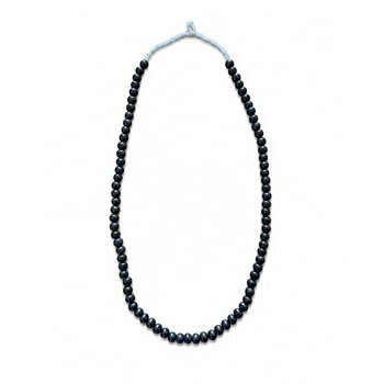 Collier Perles d'Ébène – Sautoir Bois Noir Naturel 80 cm Collier Long en Perles d’Ébène – Bijou Bois Noir Fait Main