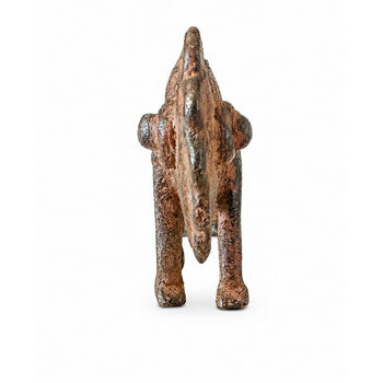 Caméléon Dogon en Bronze – Sculpture Africaine Animalière Artisanale Sculpture Caméléon Dogon – Bronze Texturé Déco Ethnique
