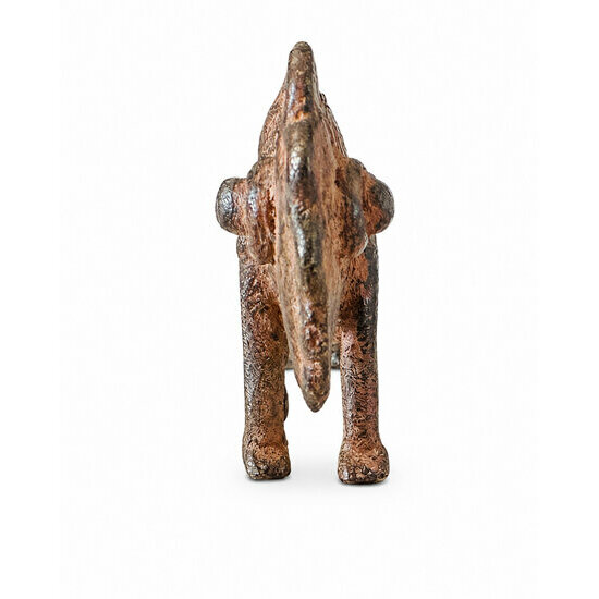 Caméléon Dogon en Bronze – Sculpture Africaine Animalière Artisanale Sculpture Caméléon Dogon – Bronze Texturé Déco Ethnique