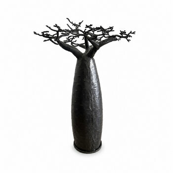 Arbre Baobab Métal Recyclé – Sculpture Artisanale Déco Loft Industriel Arbre Baobab Métal Recyclé – Sculpture Noire Déco Ethnique Design