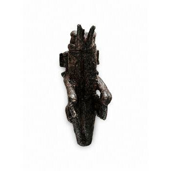 Sauterelle en Bronze Patiné – Sculpture Insecte Artisanale Sculpture Sauterelle en Bronze – Détail Artisanal pour Cabinet de Curiosités
