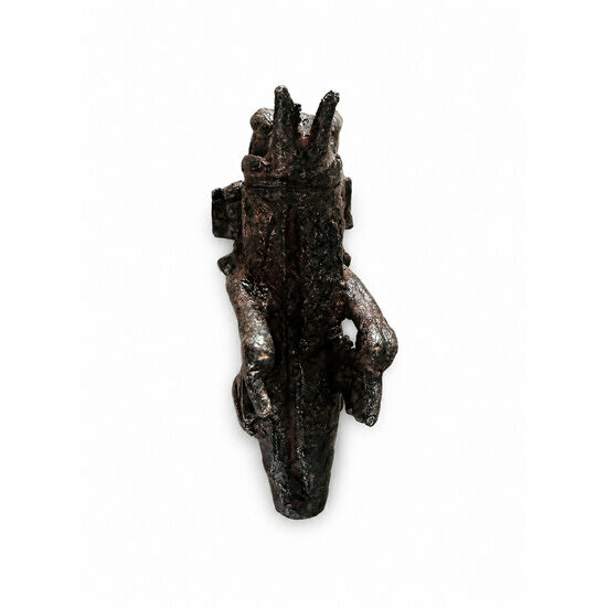 Sauterelle en Bronze Patiné – Sculpture Insecte Artisanale Sculpture Sauterelle en Bronze – Détail Artisanal pour Cabinet de Curiosités
