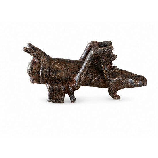 Sauterelle en Bronze Patiné – Sculpture Insecte Artisanale Sauterelle en Bronze Patiné – Sculpture Insecte Naturaliste Vue de Profil